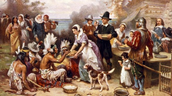 La fecha recuerda la primera cosecha que obtuvieron los primeros peregrinos británicos en 1621, luego de un duro invierno, y el banquete que compartieron durante tres días con los nativos Wampanoag. GETTY IMAGES