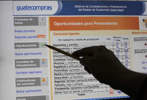 El portal en internet de Guatecompras