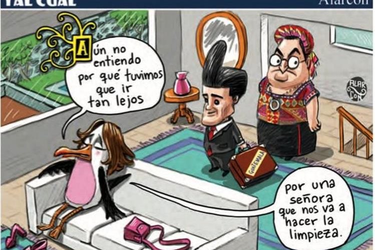 Caricatura publicada por el diario El Heraldo de México. (Foto Prensa Libre: Cancillería).