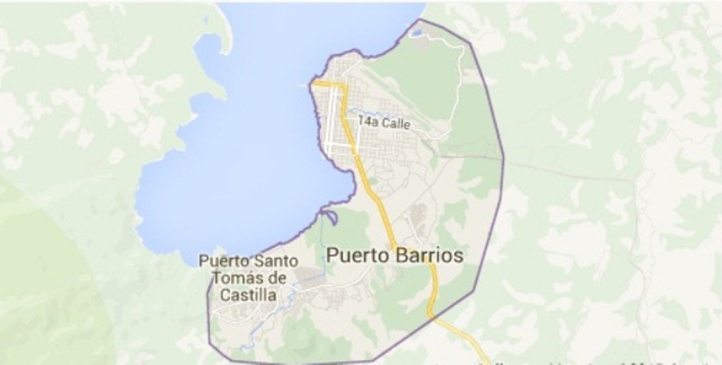 Mapa de Puerto Barrios, Izabal, donde se dictó la condena. (Foto Prensa Libre: Internet)