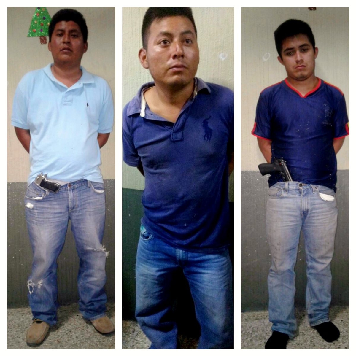Tres personas fueron capturadas por agentes de la Policía Nacional Civil. (Foto Prensa Libre: Óscar Figueroa)