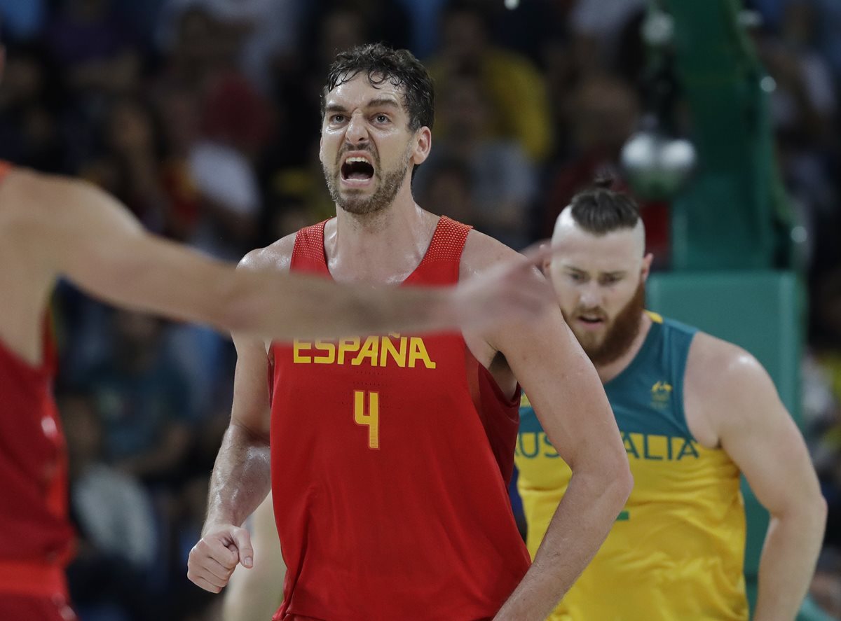 Gasol y España se adjudicaron el bronce en el baloncesto de Río 2016. (Foto Prensa Libre: AP)