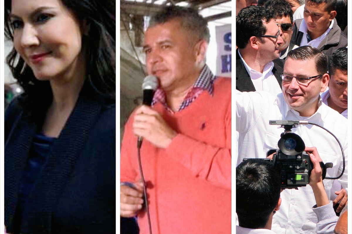 Fotografía muestra a Zury Ríos, Javier Hernández y Manuel Baldizón, durante actividades político-partidistas pese a la prohibición de ley. (Foto Prensa Libre: Hemeroteca PL)