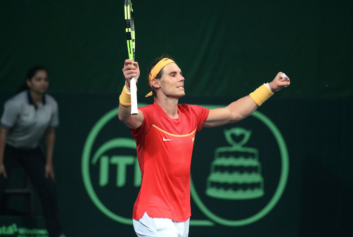 Rafael Nadal habla luego de que se diera a conocer los permisos especiales en la toma de medicamentos. (Foto Prensa Libre: AFP)