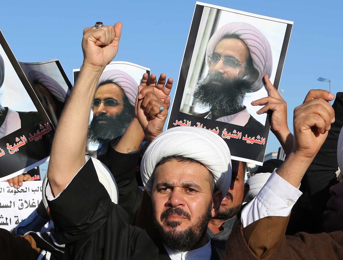 La crisis entre la monarquía sunita y la República islamica chií estalló este fin de semana, tras la ejecución en Arabia Saudita de Nimr el Nimr. (Foto Prensa Libre: AP).