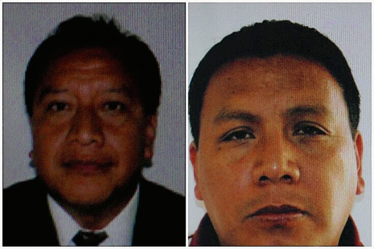 Juan Florencio  Ambrosio y Alberto Domínguez, fiscales del MP de Ixchiguán retenidos  en el caserío La Ventana Vista Hermosa, Tajumulco, san Marcos. (Foto Prensa Libre: Aroldo Marroquín).