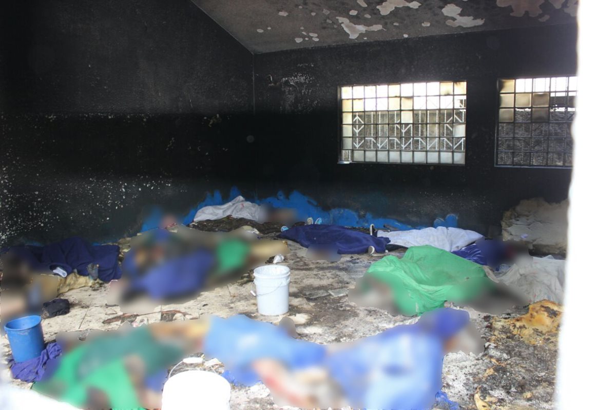 Dormitorio donde se originó el mortal incendio que, hasta este sábado, ha dejado 38 menores muertas. (Foto Prensa Libre: Hemeroteca PL)