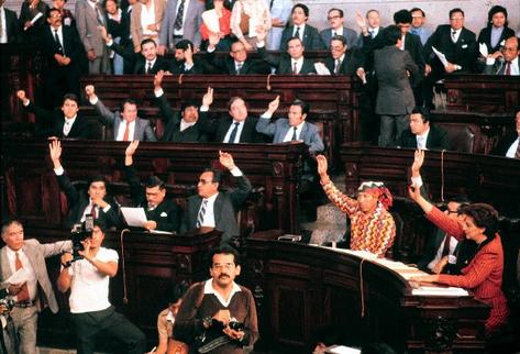 El Pleno de la Asamblea Nacional Constituyente que trabajó para la creación de la Carta Magna actual.