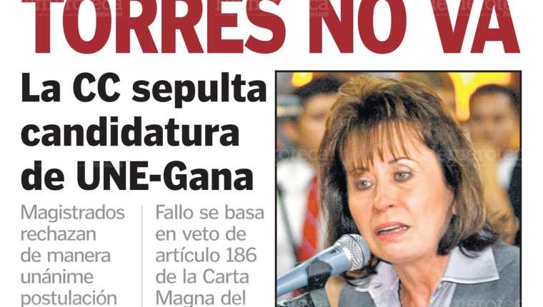 Sandra Torres no participó en las elecciones de 2011. (Foto: Hemeroteca PL)