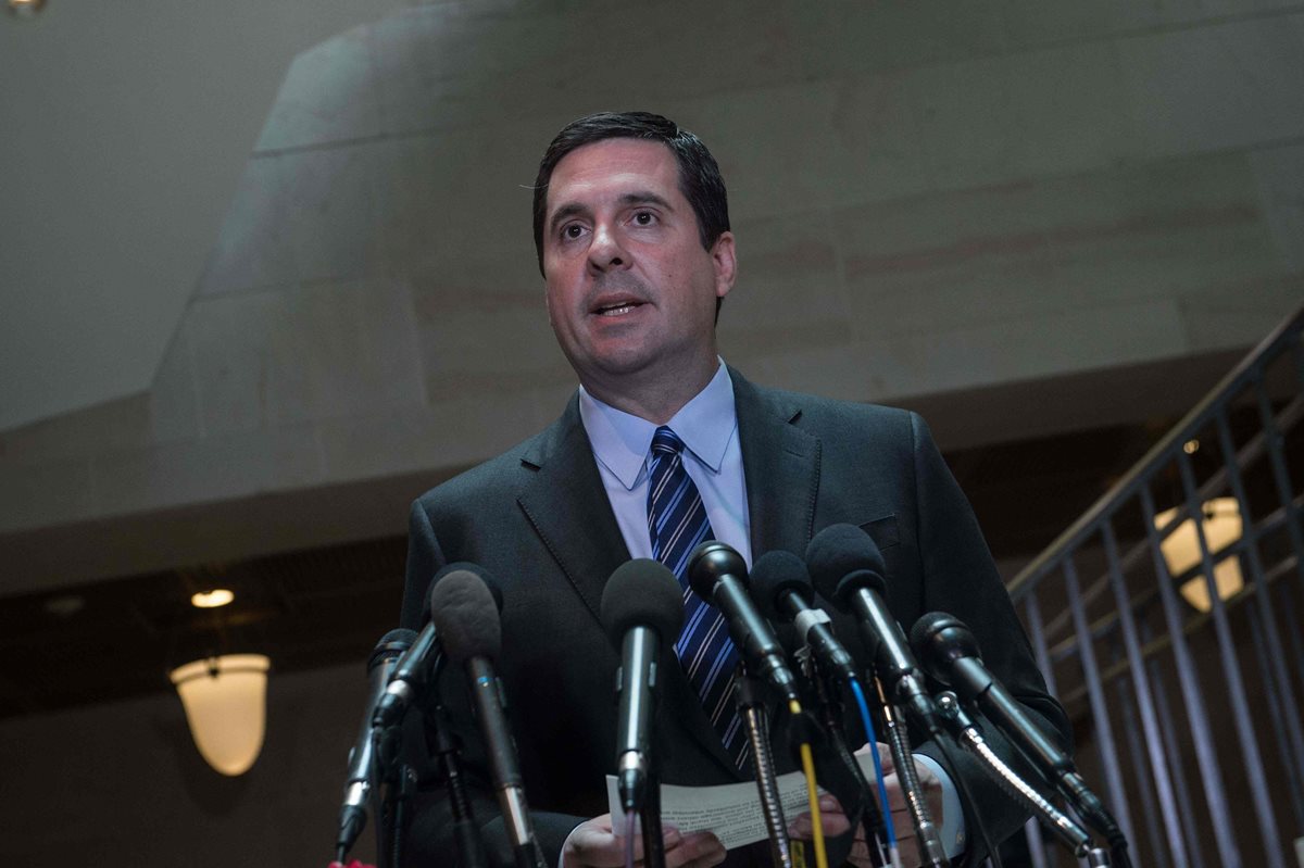 El republicano Devin Nunes es señalado de que alteró un delicado informe sobre espionaje. (Foto Prensa Libre: AFP)