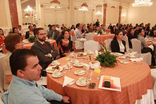 La presentación del resultado fue expuesta ayer ante varios empresarios del país. (Foto Prensa Libre: Estuardo Paredes)