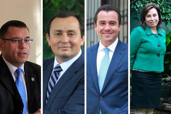 Manuel Baldizon, Roberto González, Alejandro Sinibaldi, Sandra Torres. (Foto Prensa Libre)