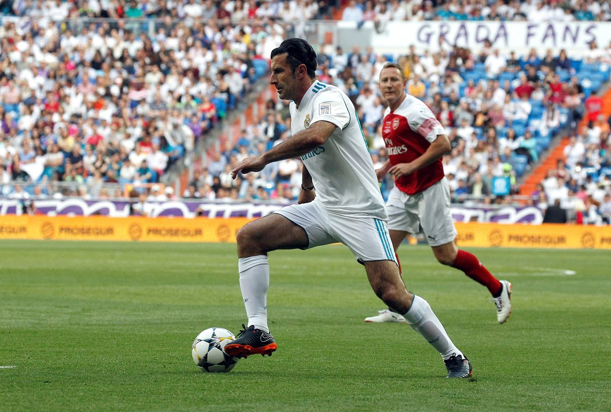 Luis Figo asegura que el Real Madrid es el mejor club para jugar. (Foto Prensa Libre: AFP)