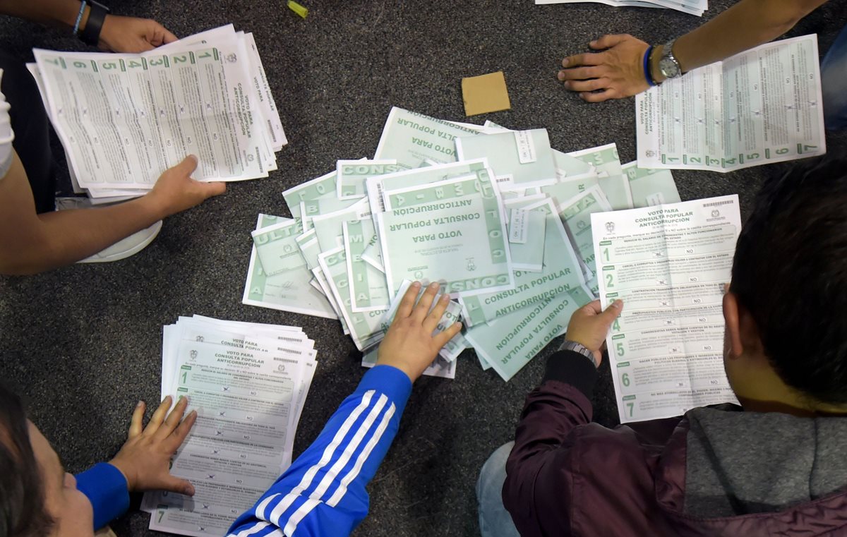 La consulta anticorrupción en Colombia pierde en las urnas (Foto Prensa Libre: EFE)