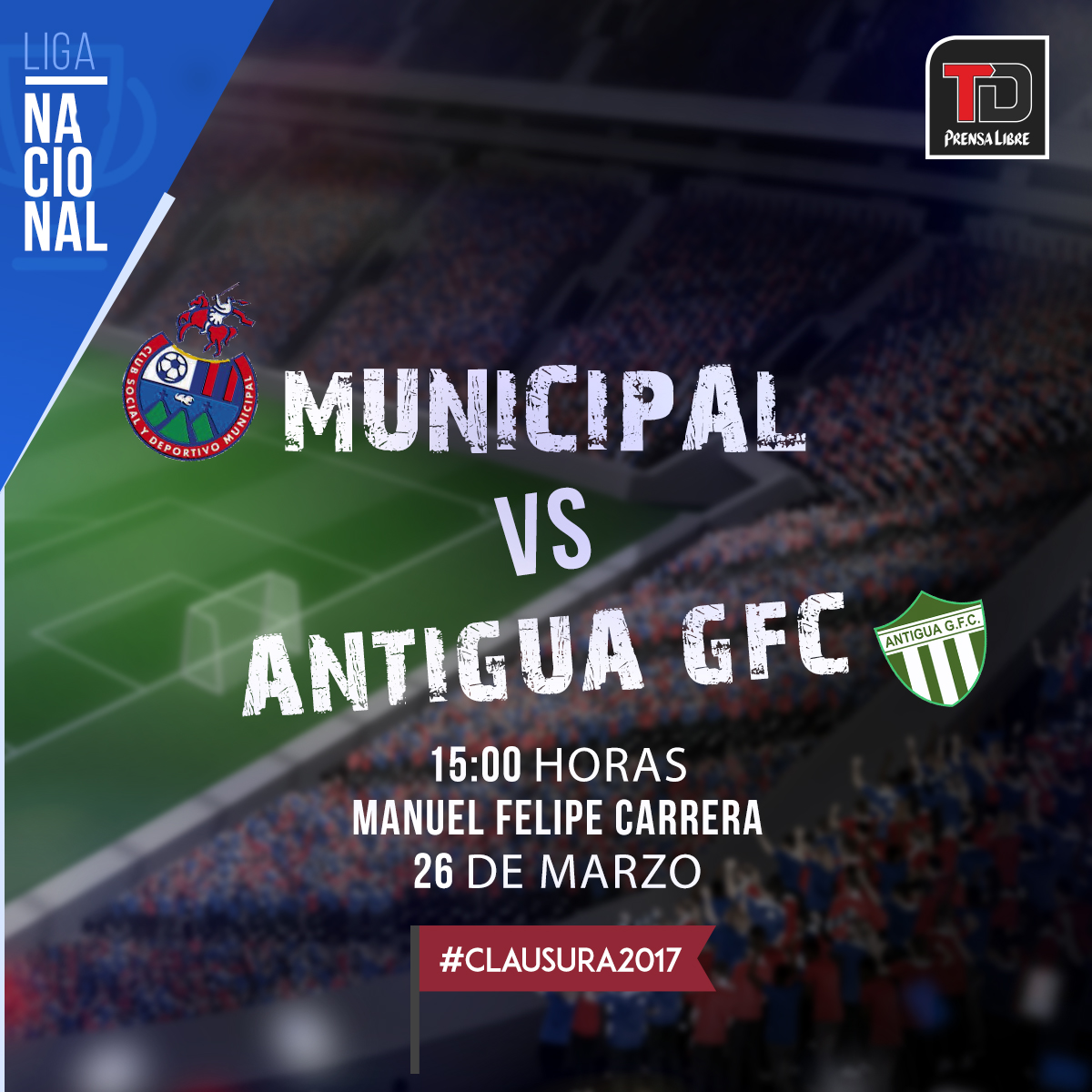 Municipal y Antigua GFC se miden en el "Trébol" a partir de las 15 horas. (Foto Prensa Libre: TodoDeportes)
