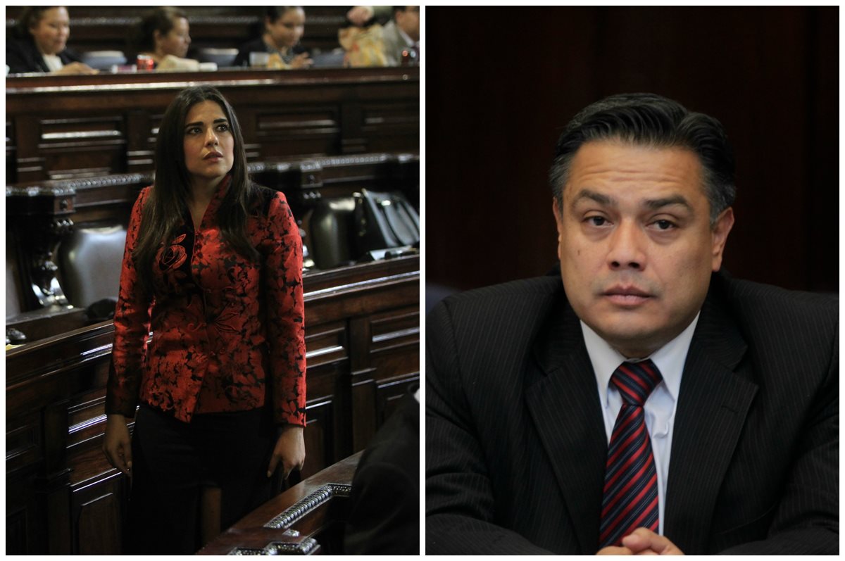 Sandoval y Hernández pelearon por la jefatura de bloque durante meses. (Foto Prensa Libre: Hemeroteca PL)