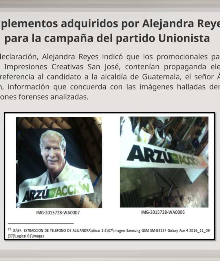 Promocionales adquiridos con la empresa Impresiones Creativas San José. (Foto Prensa Libre: Cicig).