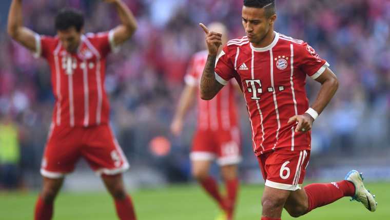 Thiago sigue en plan goleador con el Bayern Múnich. (Foto Prensa Libre: AFP)