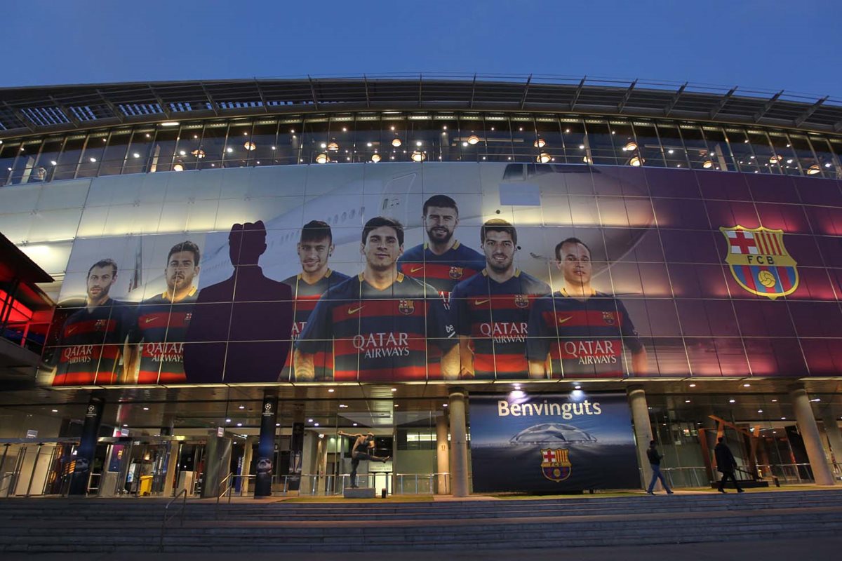 Así lucen las instalaciones del Camp Nou, donde mañana se enfrentará el Barcelona al Arsenal. (Foto Prensa Libre: Fernando López)