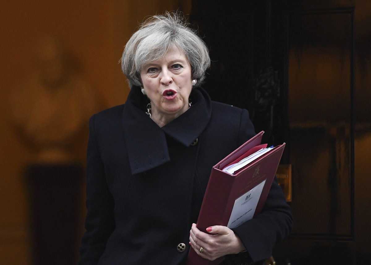 Theresa May, primera ministra británica. (Foto Prensa Libre: EFE).