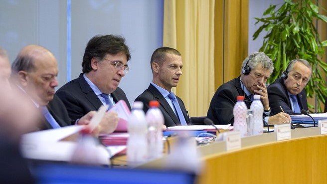 El Comité de la Uefa se reunió este viernes en Nyon. (Foto Prensa Libre: Twitter Uefa)