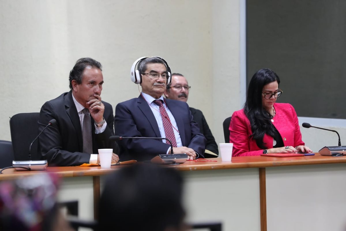 General retirado Mauricio Rodríguez Sánchez, durante la sentencia. (Foto Prensa Libre: Estuardo Paredes)