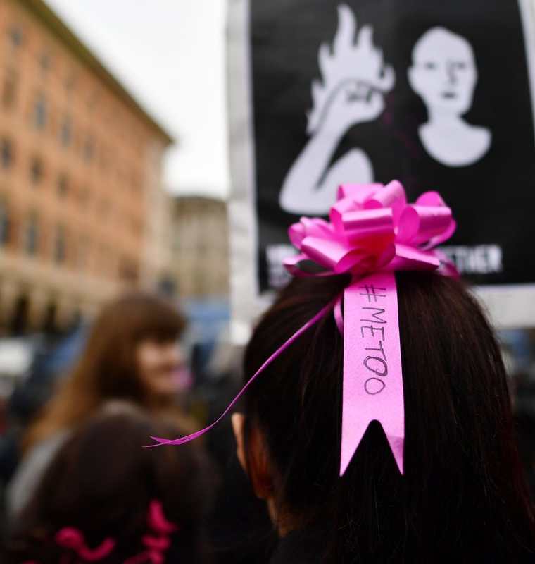 Una marcha organizada por el movimiento 'Non Una Di Meno' (Yo también) como parte del Día Internacional de la Mujer en Roma.(AFP).