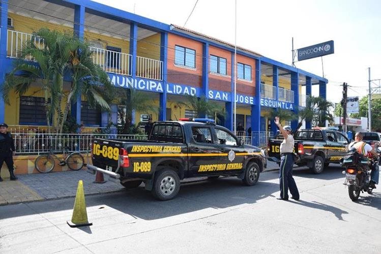 Fachada de la municipalidad de Puerto San José, Escuintla. (Foto Prensa Libre: Enrique Paredes)