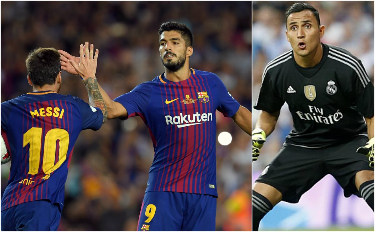 Lionel Messi, Luis Suárez y Keylor Navas, son algunas de las figuras latinas en el futbol español. (Foto Prensa Libre: Hemeroteca PL)