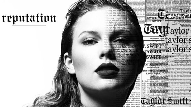 La portada del nuevo disco de Taylor Swift, "Reputation", recrea las páginas de un periódico en referencia a la relación de la cantante con los medios de comunicación. (UNIVERSAL MUSIC)