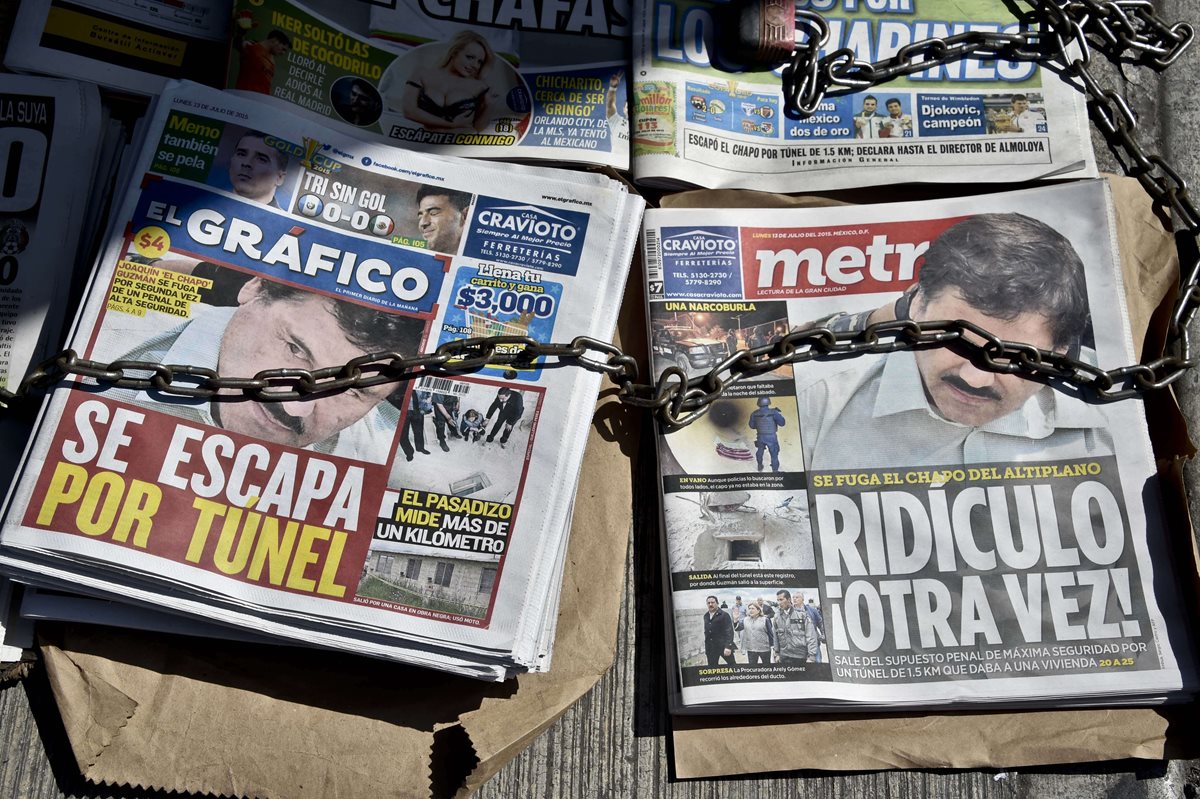 El Chapo llegó a ser el capo más buscado en México, al escaparse de una cárcel de máxima seguridad. (Foto Prensa Libre: AFP)