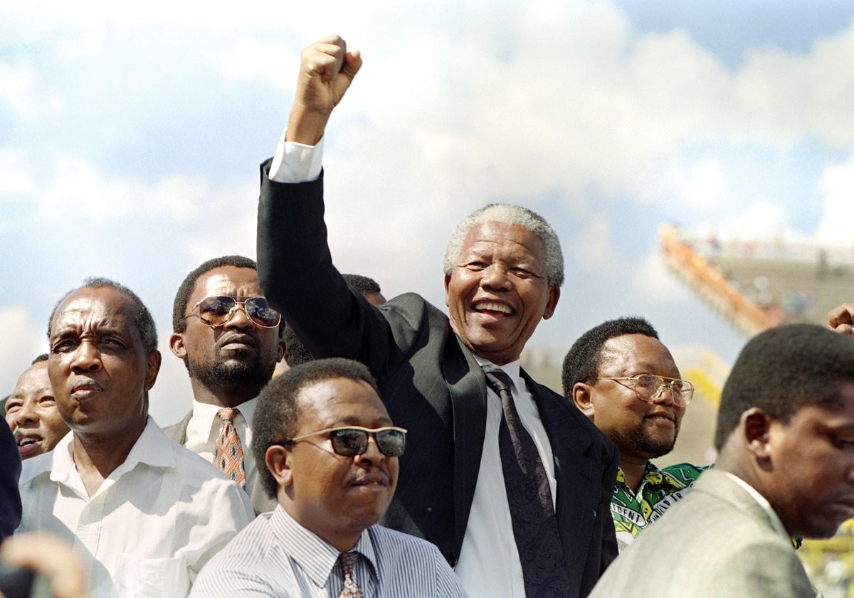 Nelson Mandela en marzo de 1994. (Foto: AFP)