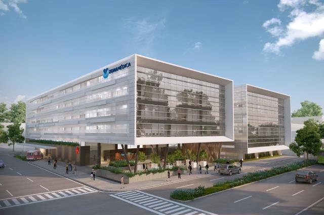 Ilustración del edificio, que contará con servicios ambulatorios, laboratorios y un centro de urgencias médicas. (Foto Prensa Libre: Cortesía)