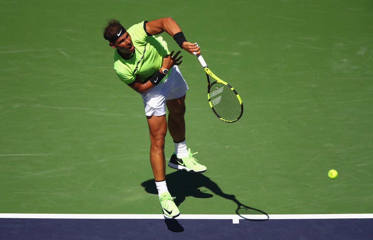 Rafael Nadal sigue con paso firme en Indian Welss. (Foto Prensa Libre: EFE)
