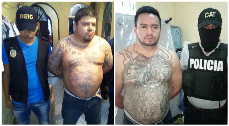 Fuerzas de seguridad han capturado a dos líderes de la Mara Salvatrucha. (Foto Prensa Libre: PNC)