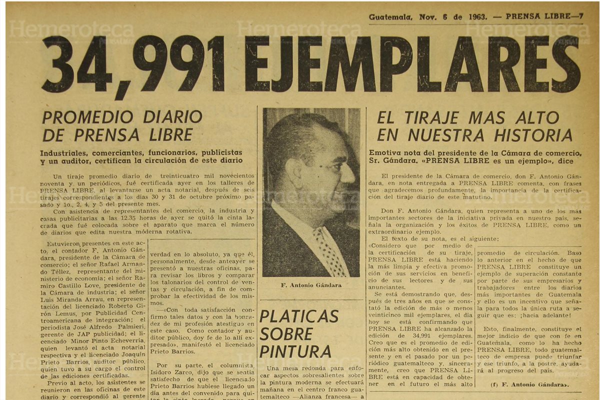 Página de Prensa Libre donde se da a conocer ejemplares impresos. (Foto: Hemeroteca PL)