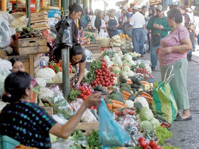 Según el INE en octubre se redujo el costo de la Canasta Básica de Alimentos, generando dudas por coincidir en el periodo de discusión del salario mínimo. (Foto Prensa Libre: Álvaro Interiano)