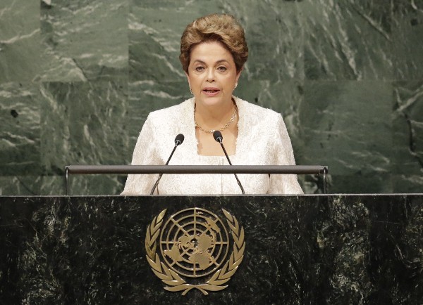 Dilma Rousseff fue la octava oradora y dedicó su discurso a la cuestión climática.(AFP).