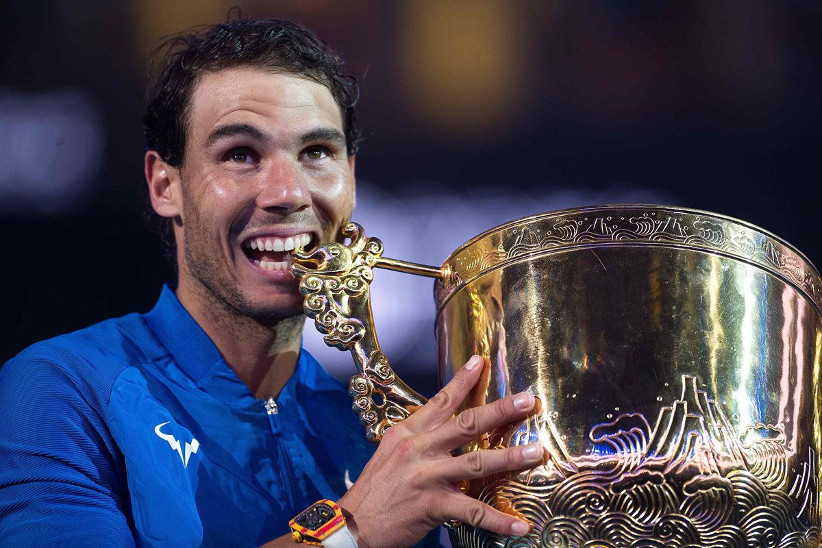 Nadal sigue sumando títulos en este 2017 y este domingo se coronó en Pekín. (Foto Prensa Libre: AFP)