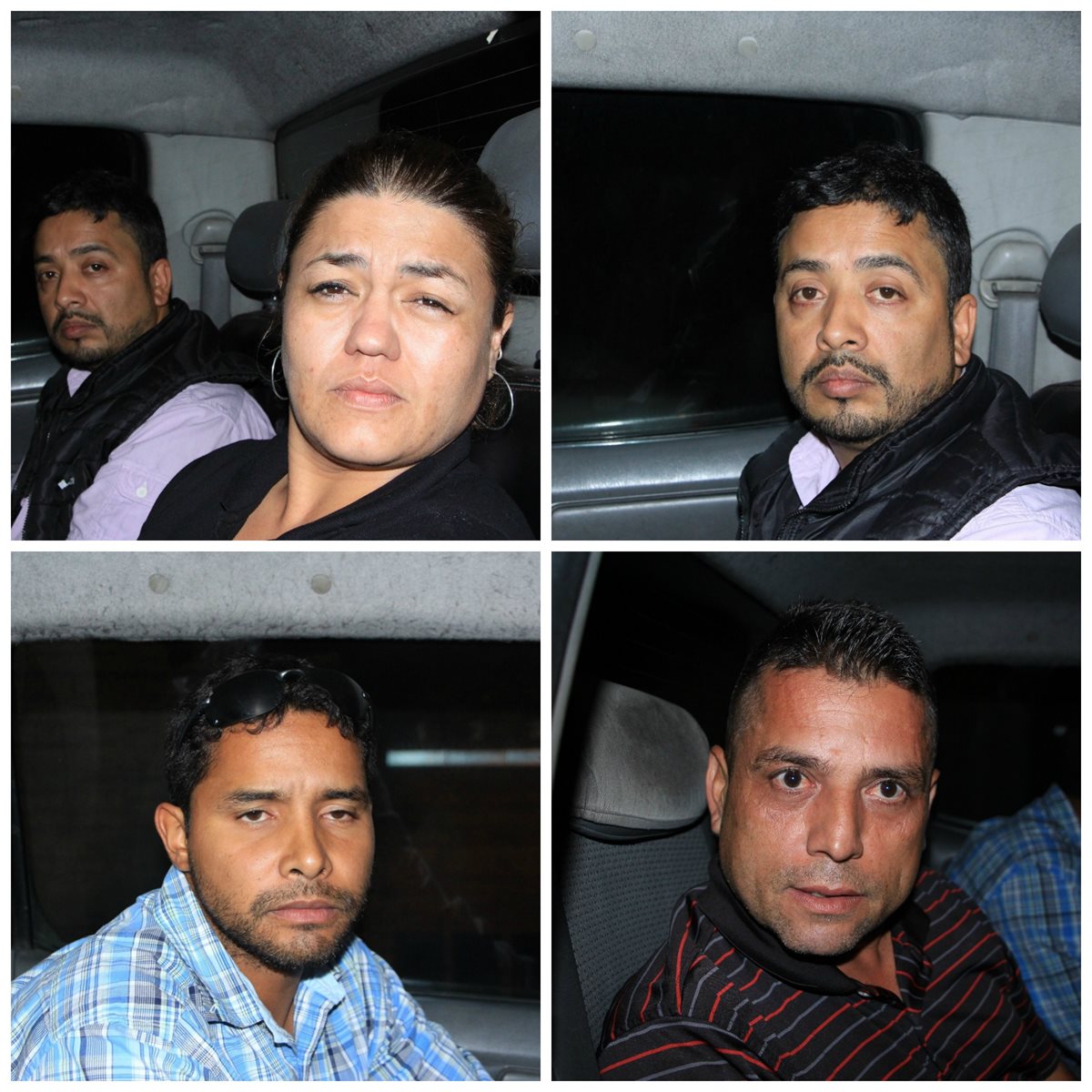 Tres guatemaltecos entre ellos una mujer y un colombiano fueron detenidos por una transacción de droga. (Foto Prensa Libre: Cortesía PNC)