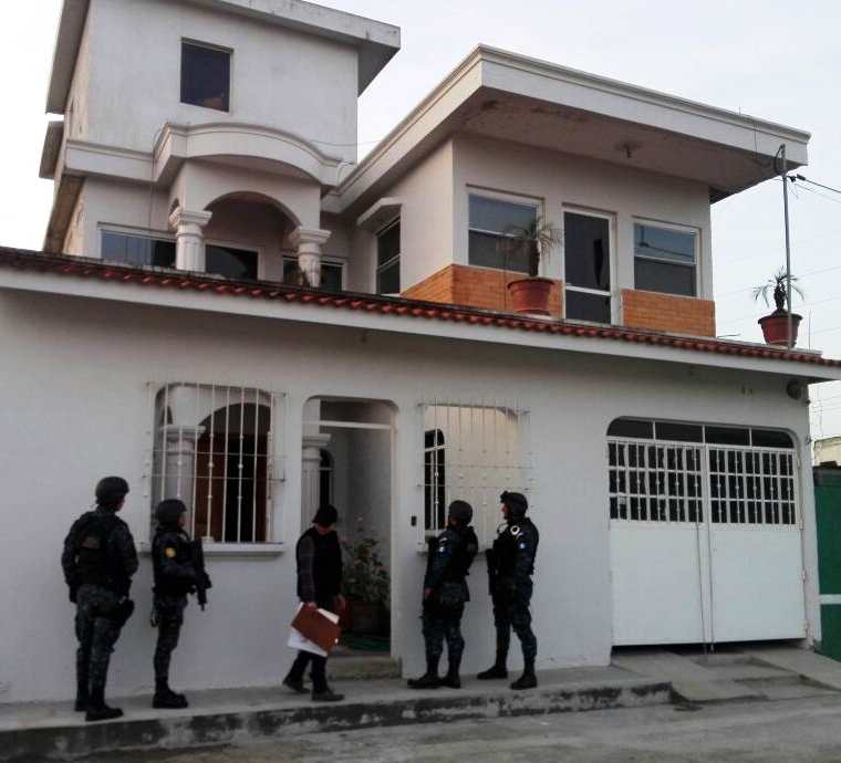 Una de las residencias que fue allanada. (Foto Prensa Libre: MP)