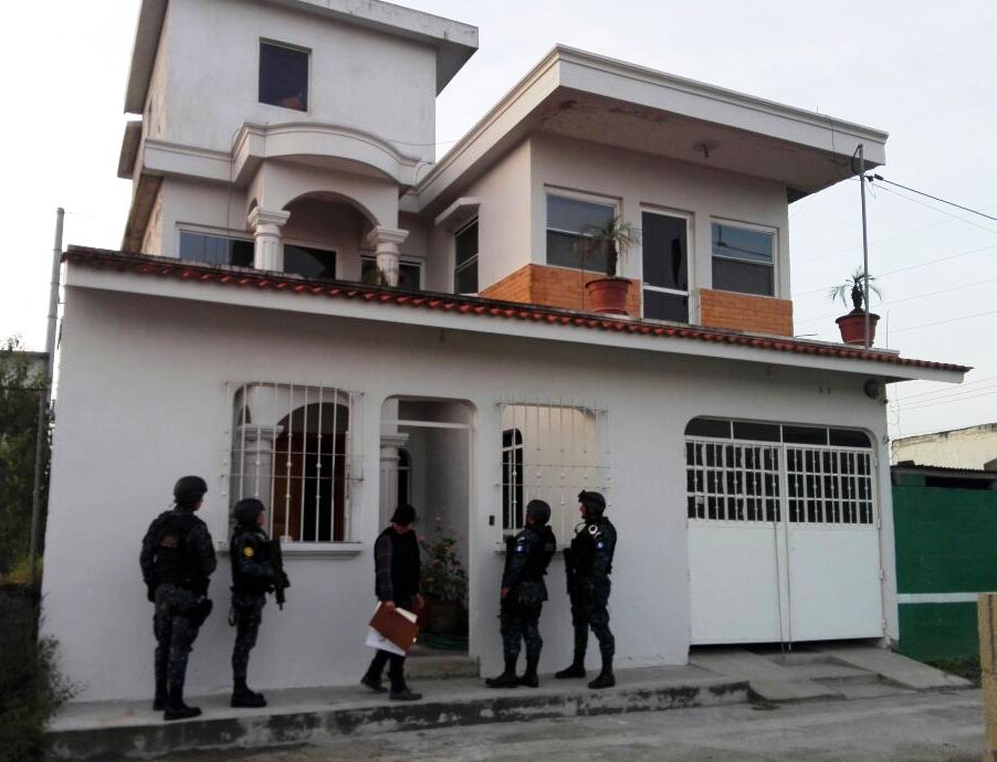 Una de las residencias que fue allanada. (Foto Prensa Libre: MP)