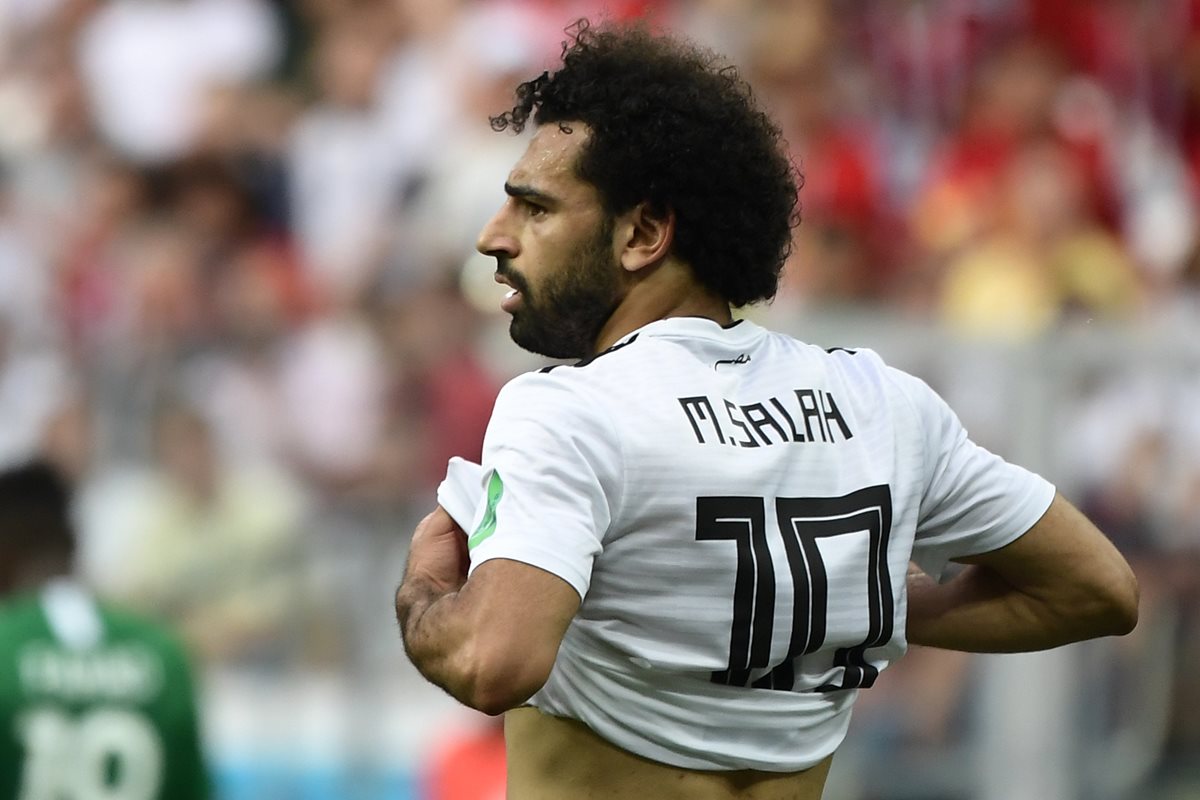 Mohamed Salah no pudo superar la primera ronda de la Copa del Mundo con la selección de Egipto. (Foto Prensa Libre: AFP)
