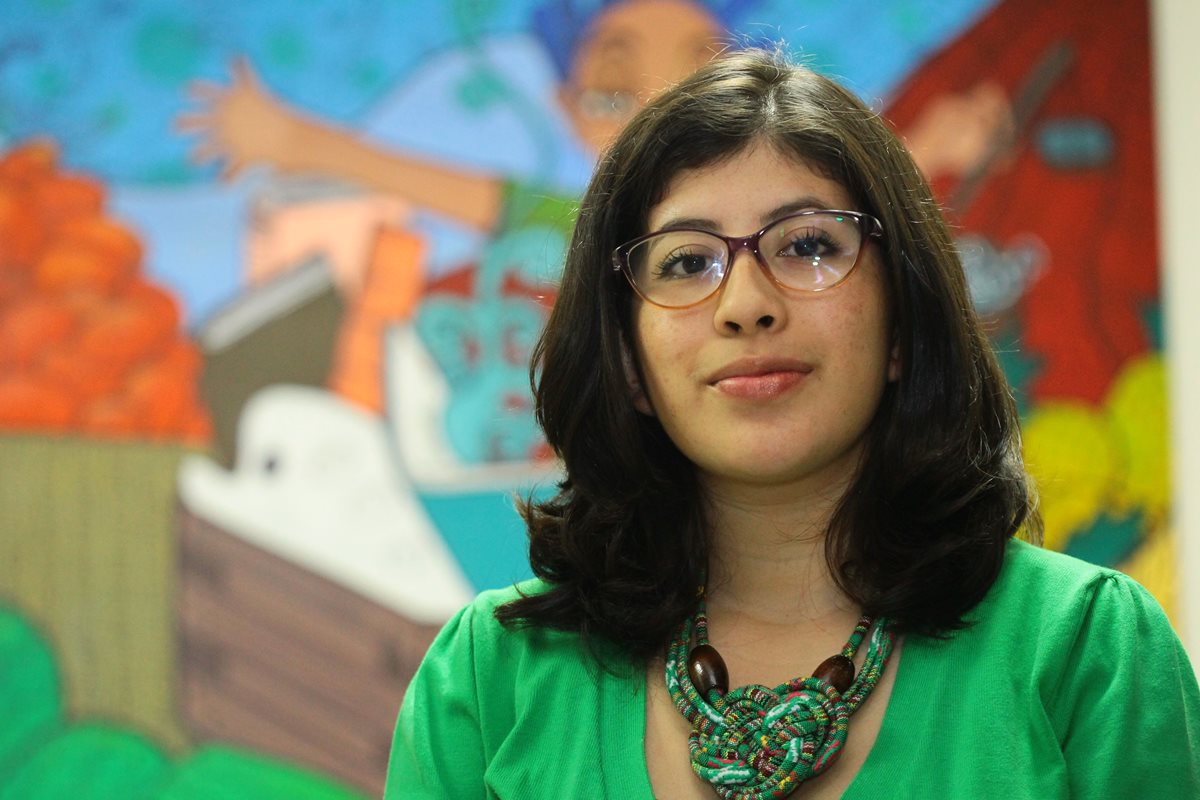 Lenina García es la virtual secretaria general de la Asociación de Estudiantes Universitarios (AEU). (Foto Prensa Libre: Álvaro Interiano).