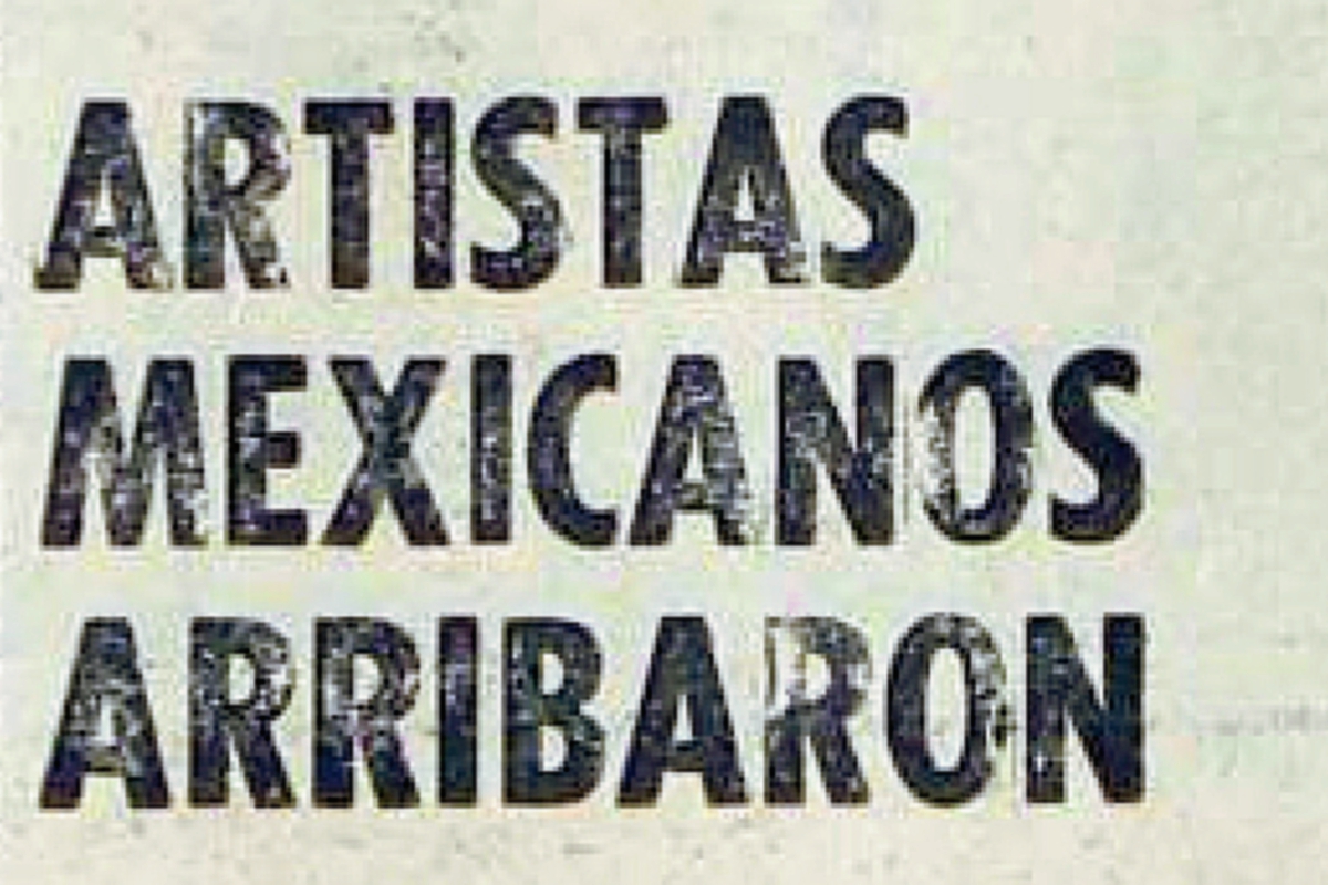 Título de una nota donde se anunciaba el arribo al país, de varios artistas mexicanos. Foto Hemeroteca PL