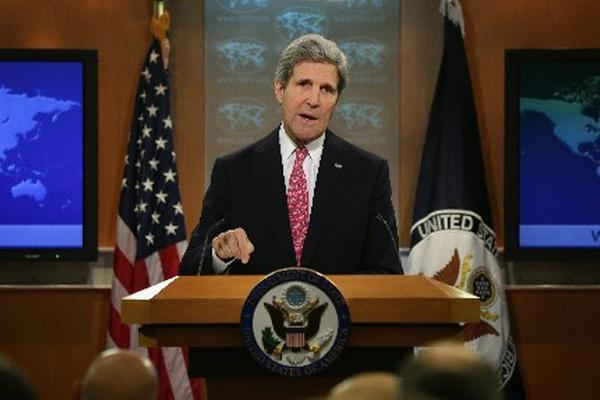 John Kerry, secretario de Estado, presenta informe sobre DDHH. (Foto Prensa Libre:AFP)<br _mce_bogus="1"/>