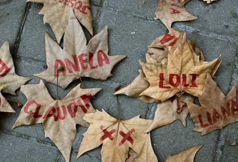 Nombres de víctimas de la violencia en Guatemala. (Foto: EFE)