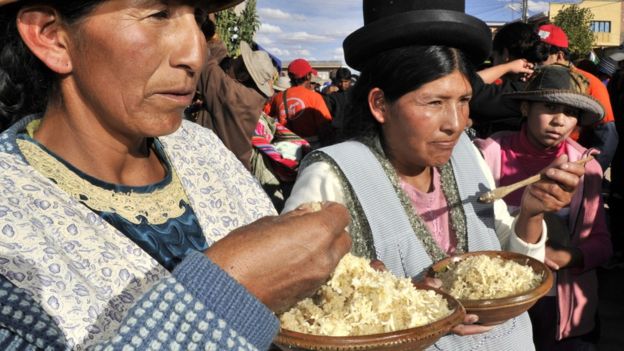 Bolivia tiene uno de los índices de subalimentación más altos de la región, con un 20,2%. Pero esa cifra es menor que en el trienio anterior. AIZAR RALDES / GETTY