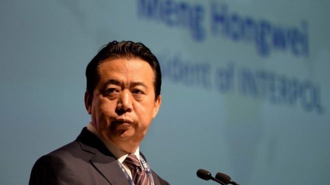 Meng Hongwei es oficial del Partido Comunista además de presidente de Interpol. AFP