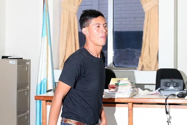 César Romeo Cruz Aguilar, durante   la audiencia  en un tribunal  de la cabecera de Jalapa.